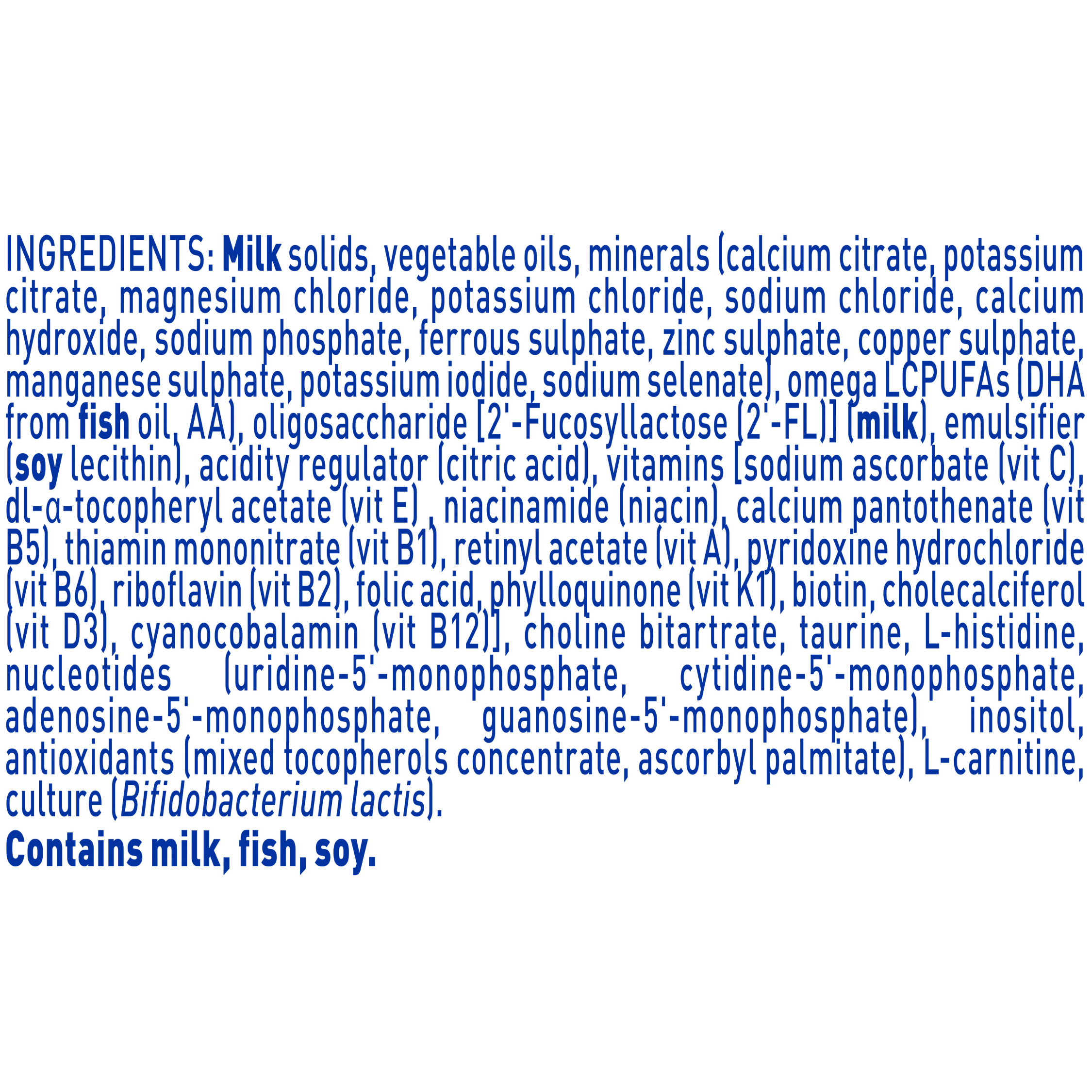 NAN OPTIPRO 1, Starter Baby Formula From Birth – 800g - Ingredients