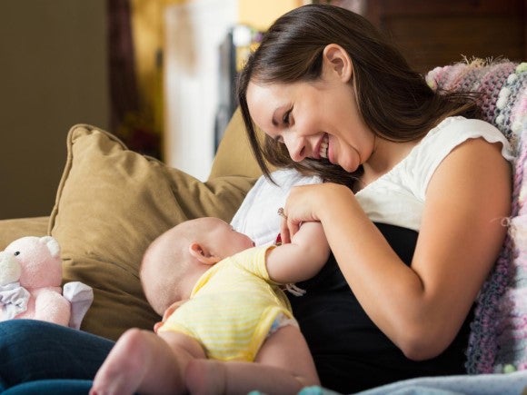 Mother breastfeeding her baby