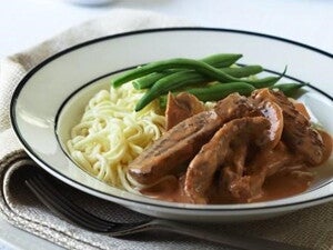 Beef Stroganoff and Pasta