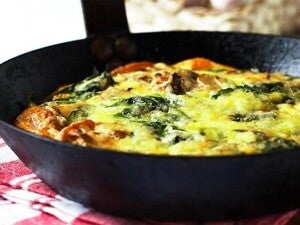 Potato Spinach and Mushroom Frittata