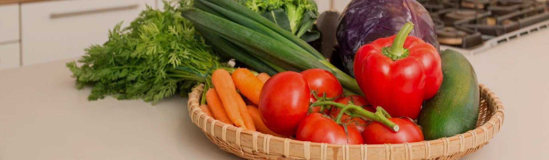 selection of vegetables on kitchen bench