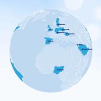 blue globe with parenting index countries highlighted