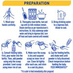 Nestlé NAN SUPREMEpro 2, Premium Follow-On Formula 6-12 Months – 800g - Preparation Instruction